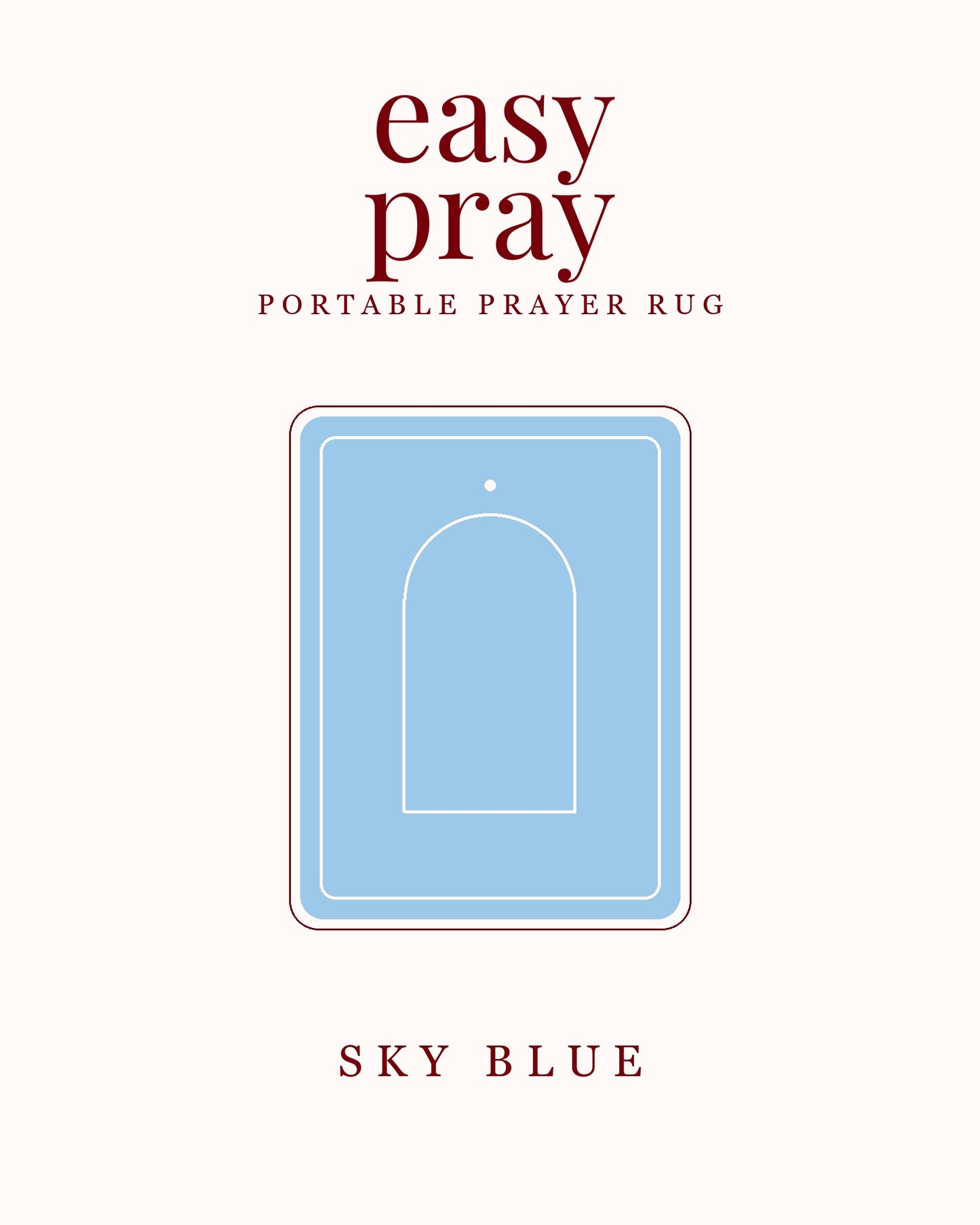 Portable Prayer Rug - Sky Blue