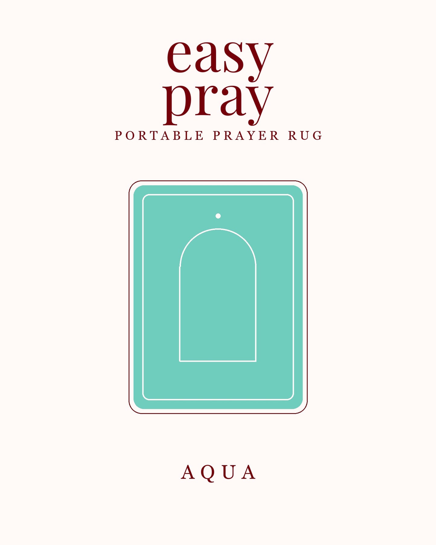 Portable Prayer Rug - Aqua