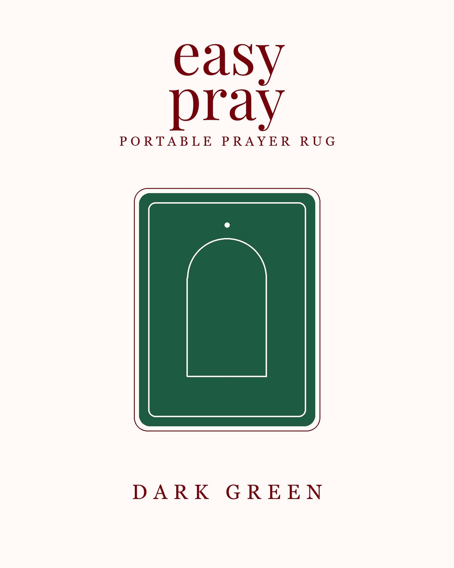 Portable Prayer Rug - Dark Green