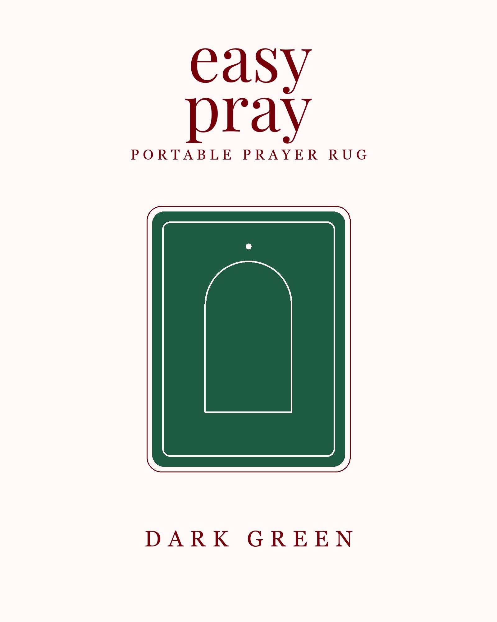 Portable Prayer Rug - Dark Green