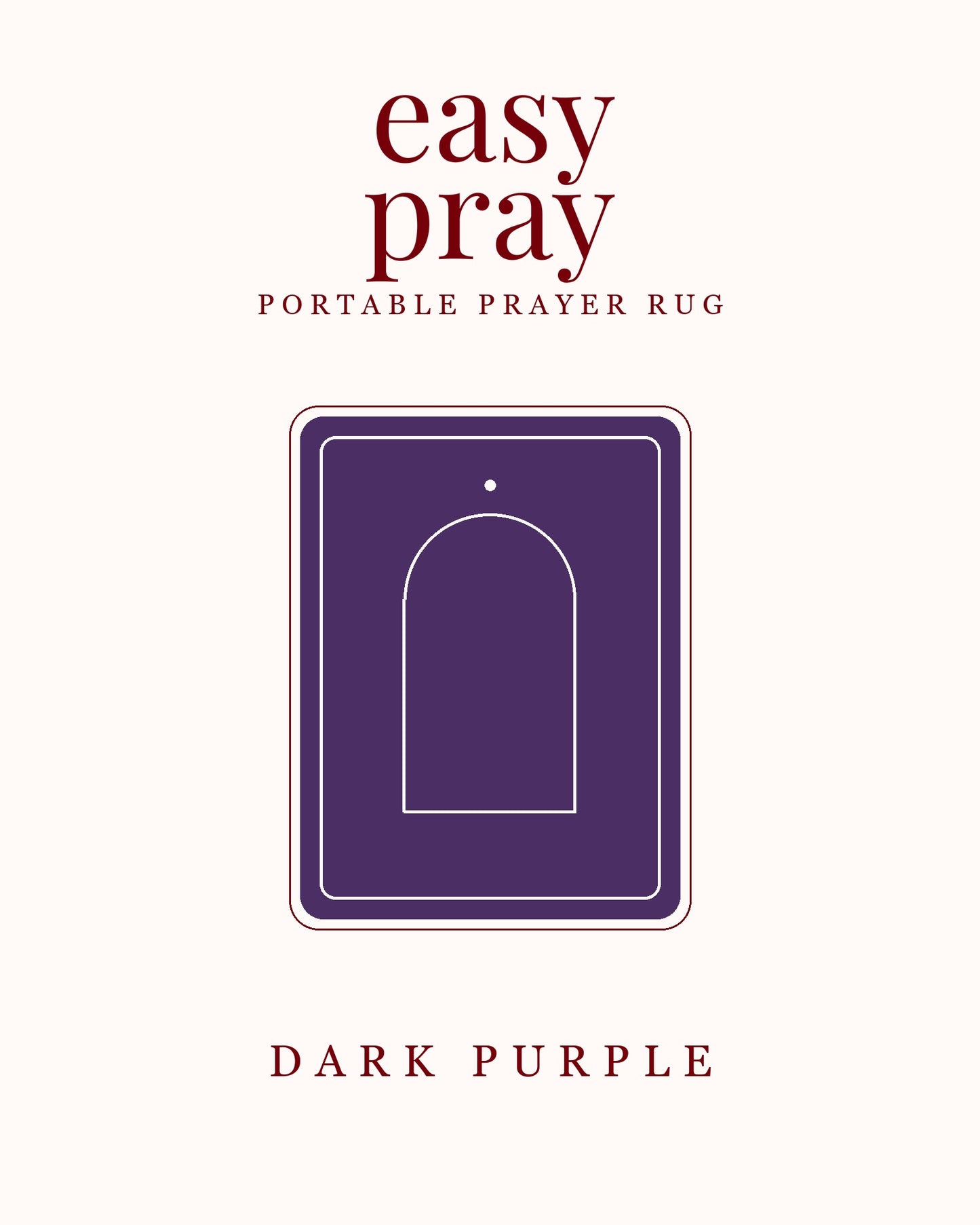 Portable Prayer Rug - Dark Purple