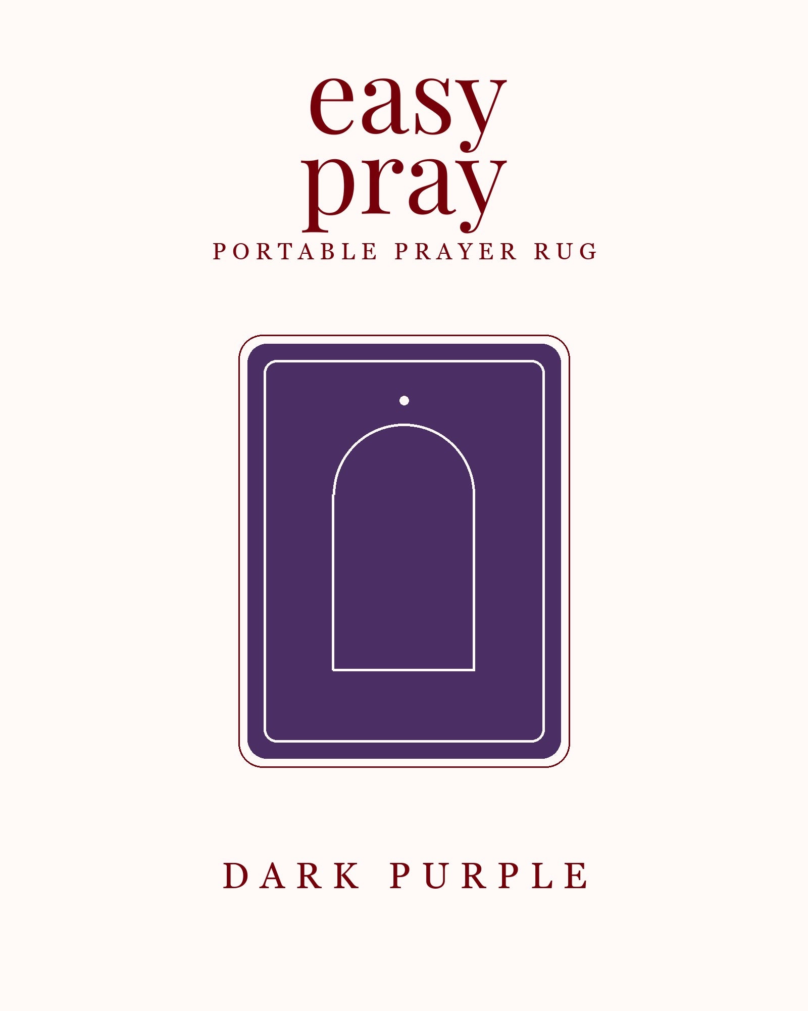 Portable Prayer Rug - Dark Purple