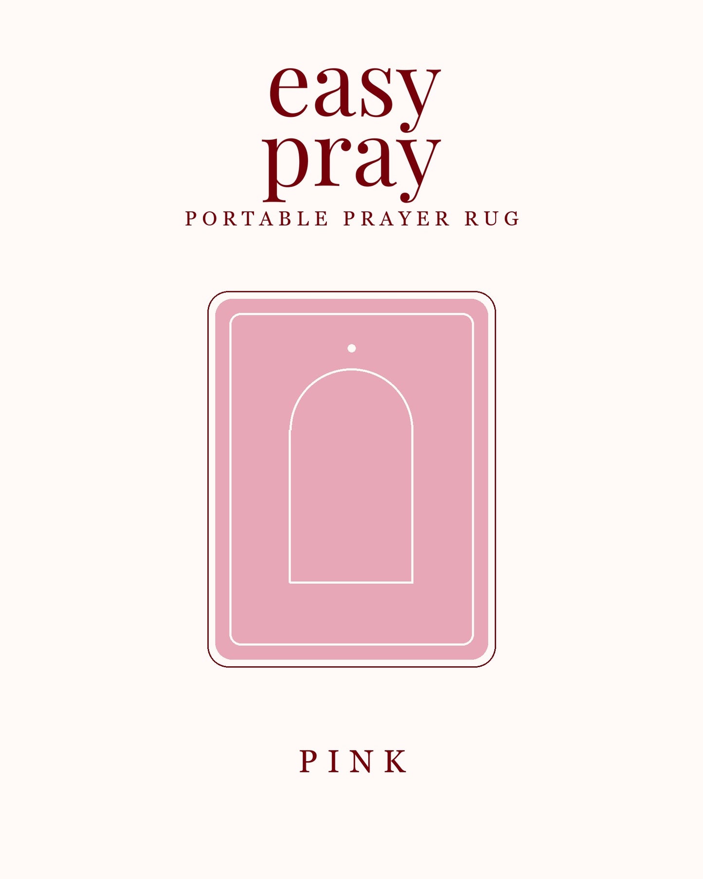 Portable Prayer Rug - Pink