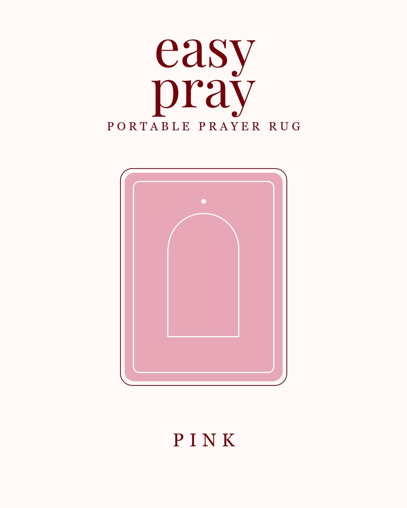 Portable Prayer Rug - Pink