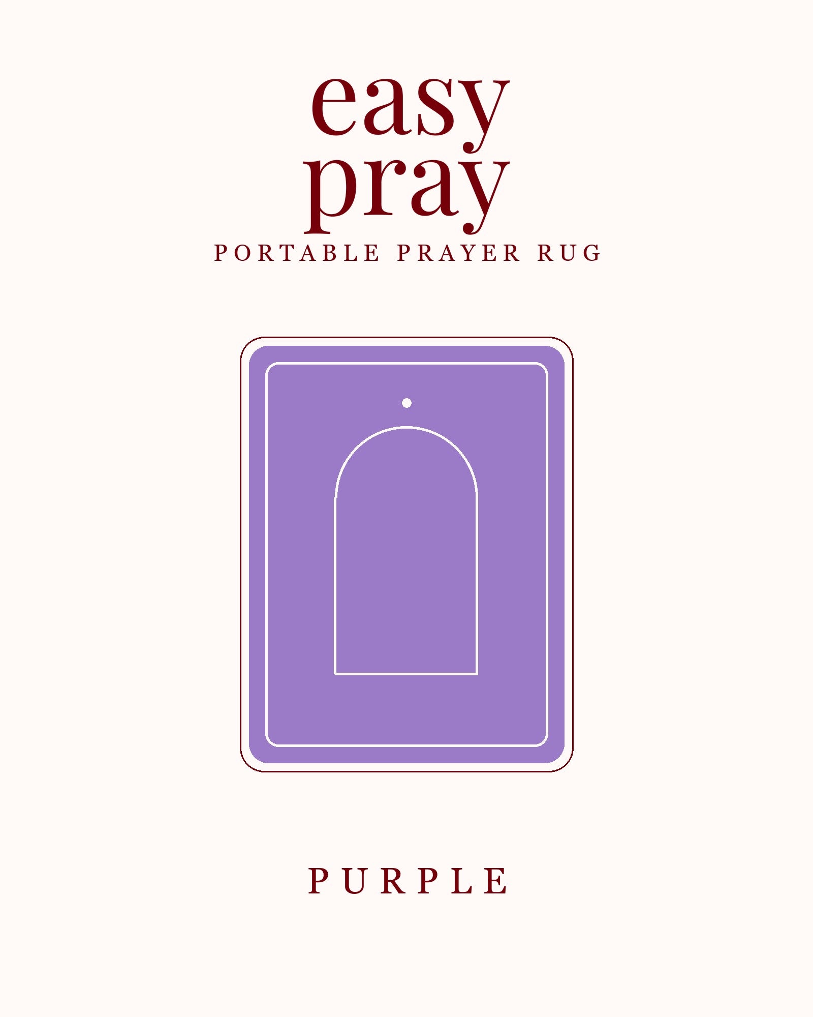 Portable Prayer Rug - Purple