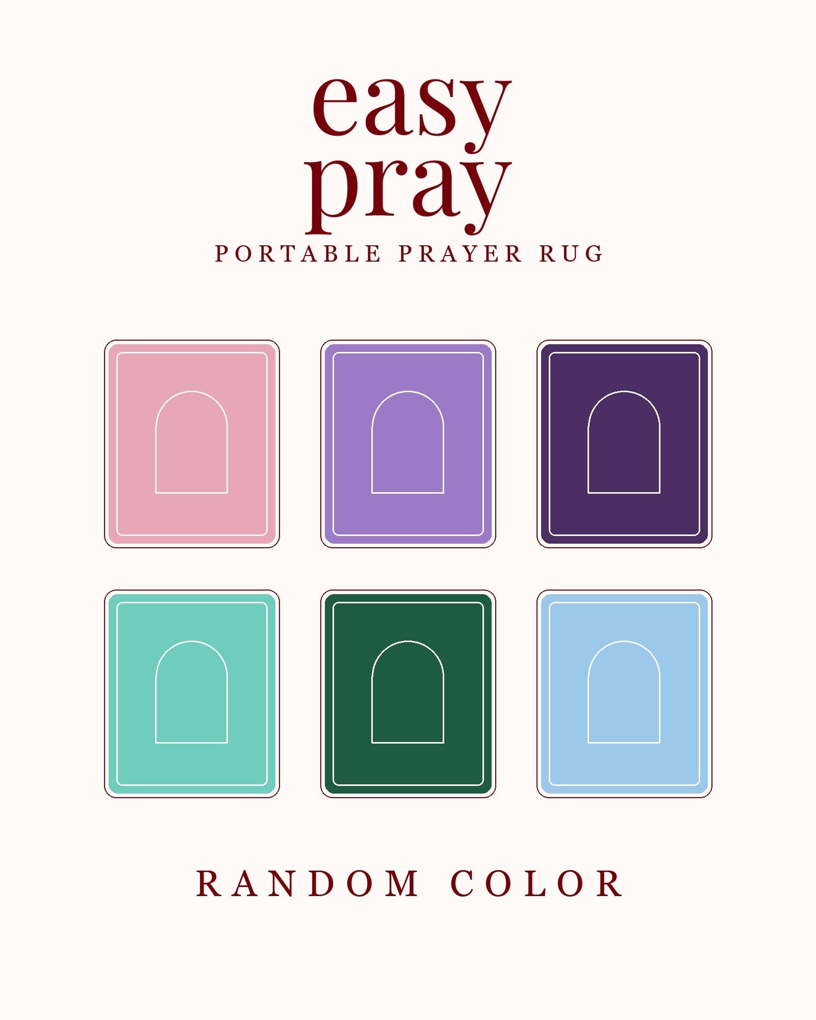 Portable Prayer Rug - random color surprise