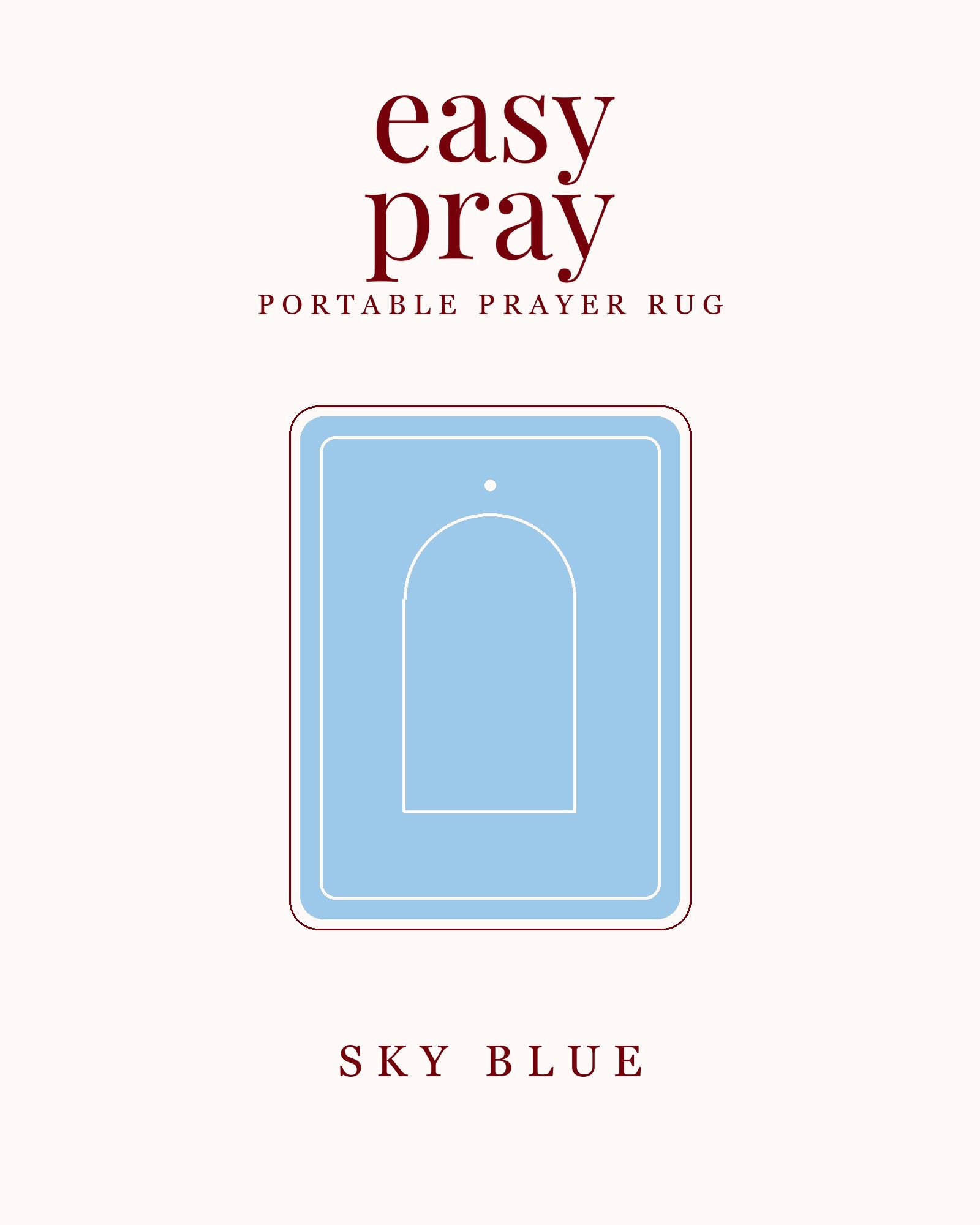 Portable Prayer Rug - Sky Blue